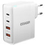 ESSAGER ES-CD37 ładowarka do szybkiego ładowania z portami 2x USB-C / 2x USB-A - 100W - biała