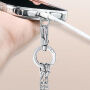 Metalowa smycz do mocowania do etui do iPhone - srebrna