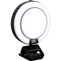 F10 lampa do selfie z klipsem i regulacją kolorów do iPhone'a - czarna