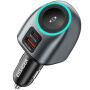 ESSAGER ES-CC31 ładowarka samochodowa z portami USB-C / USB-A i zintegrowaną ładowarką do Apple Watch - 50W - szara