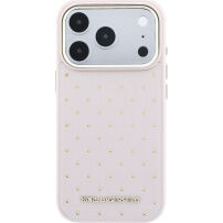 Karl Lagerfeld Perforated Gold Dots etui z MagSafe do iPhone 17 Pro Max - różowy