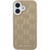 Karl Lagerfeld Perforated Monogram etui z MagSafe do iPhone 17 - beżowe