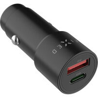 FIXED ładowarka samochodowa z portami USB-C / USB-A - 63W - czarna