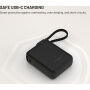 FIXED Zen 10 Loop powerbank ze zintegrowanym kablem USB-C i portami USB-C / USB-A - 10 000 mAh - czarny