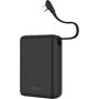 FIXED Zen 20 Loop powerbank ze zintegrowanym kablem USB-C i portami USB-C / USB-A - 20 000 mAh - czarny