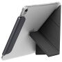 UNIQ Camden Lite etui zamykane z podstawką origami i miejscem na Apple Pencil do iPad 10,9" (2022) / 11" (2025) - ciemnoszare