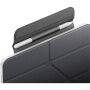 UNIQ Camden Lite etui zamykane z podstawką origami i miejscem na Apple Pencil do iPad Air 11" (2024-2026) - ciemnoszare