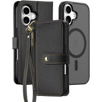 DUX DUCIS Lawa 2w1 odpinane etui flip z MagSafe i portfelem do iPhone 17 - czarne