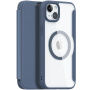 Etui z klapką DUX DUCIS Skin X z MagSafe dla iPhone 15 Plus - ciemnoniebieski