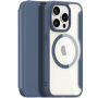 Etui z klapką DUX DUCIS Skin X z MagSafe dla iPhone 15 Pro - ciemnoniebieski