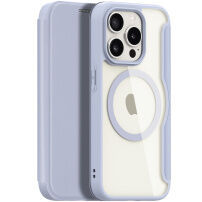 Etui z klapką DUX DUCIS Skin X z MagSafe dla iPhone 15 Pro - fioletowy