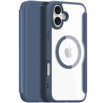 DUX DUCIS Etui z klapką Skin X z MagSafe do iPhone'a 16 - ciemnoniebieski
