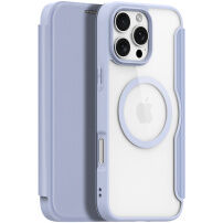 DUX DUCIS Etui Skin X z klapką z MagSafe do iPhone'a 16 Pro Max - niebiesko-szary