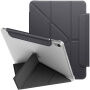 UNIQ Camden Lite etui zamykane z podstawką origami i miejscem na Apple Pencil do iPad 10,9" (2022) / 11" (2025) - ciemnoszare