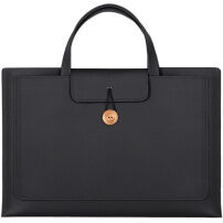 Elegancka torba z zapięciem na guzik na MacBooka do 16" - czarna