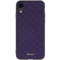 Dzgogo etui z designem pikowania do iPhone XR - fioletowe