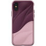 Eleganckie etui ze wzorem plastycznym dla Apple iPhone XS / iPhone X - bordo-różowo-złote