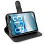 Etui zamykane ze skóry PU do iPhone Duo - czarne