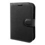 Etui zamykane ze skóry PU do iPhone Duo - czarne