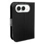 Etui zamykane ze skóry PU do iPhone Duo - czarne