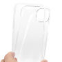 Dwuczęściowe Etui zamykane na przód i tył do iPhone 15 - przezroczyste