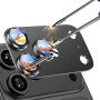 Rurihai Szkło hartowane z metalową ramką do ochrony obiektywów aparatu dla iPhone 18 Pro - ciemnoszare