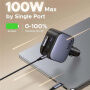 UGREENZestaw ładowarki samochodowej EC604 z 2 portami USB-C / USB-A i przedłużanym kablem USB-C - 145 W - 70 cm - szary