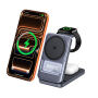 Q29 Qi2.2 3w1 składana magnetyczna Bezprzewodowy Podstawka do iPhone / Apple Watch / AirPods - 25W - szary