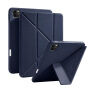XDcase Y-fold Etui zamykane z origami Podstawka i miejscem na Apple Pencil do iPad Pro 12,9" (2018-2022) - ciemnoniebieskie