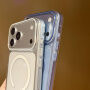 Przezroczyste Etui z twardego plastiku z pomarańczowym MagSafe do iPhone 16e / 17e - przezroczyste
