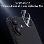 XDcase Szkło hartowane chroniące obiektyw tylnego aparatu do iPhone 17 - czarne