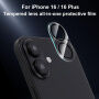 XDcase Szkło hartowane chroniące obiektywy tylnego aparatu do iPhone 16 / 16 Plus - czarne