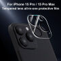 XDcase Szkło hartowane chroniące obiektywy tylnego aparatu do iPhone 15 Pro / 15 Pro Max - czarne