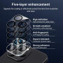 XDcase Szkło hartowane chroniące obiektywy tylnego aparatu do iPhone 15 Pro / 15 Pro Max - czarne