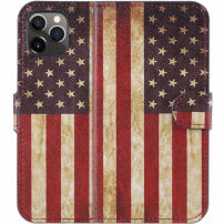 Pokrowiec flip ze stojakiem retro flaga USA do iPhone 11 Pro - kolorowy