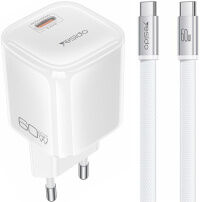 Yesido YC117 GaN zestaw ładowarki z portem USB-C i kabla USB-C do USB-C - 40W-60W - 1 m - biała