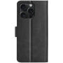 Etui z klapką ze skóry PU dla iPhone 15 Pro Max - czarne
