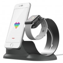 Aluminiowa stacja ładująca do Apple Watch i iPhone - szara