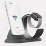 Aluminiowa stacja ładująca do Apple Watch i iPhone - szara