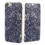 Otwierany / flip gumowy futerał do iPhone 6 / 6S - kwiatowy rysunek