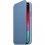 Apple Folio pokrowiec skórzany flip do iPhone XS - chabrowo-niebieski
