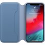 Apple Folio pokrowiec skórzany flip do iPhone XS - chabrowo-niebieski