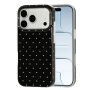 Etui ochronne w kropki do iPhone 17 Pro / 18 Pro - czarny