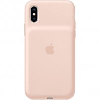Oryginalne Apple etui tylne z baterią do iPhone XS - piaskowo-różowe