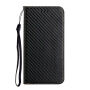 Etui zamykane ze wzorem włókna węglowego do iPhone 17 Pro / 18 Pro - czarne