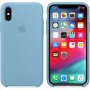 Apple etui silikonowe do iPhone XS - chabrowo-niebieskie