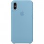 Apple etui silikonowe do iPhone XS - chabrowo-niebieskie