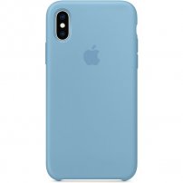 Apple etui silikonowe do iPhone XS - chabrowo-niebieskie