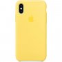 Apple etui silikonowe do iPhone XS - kanarkowo-żółte