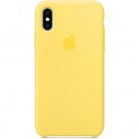 Apple etui silikonowe do iPhone XS - kanarkowo-żółte